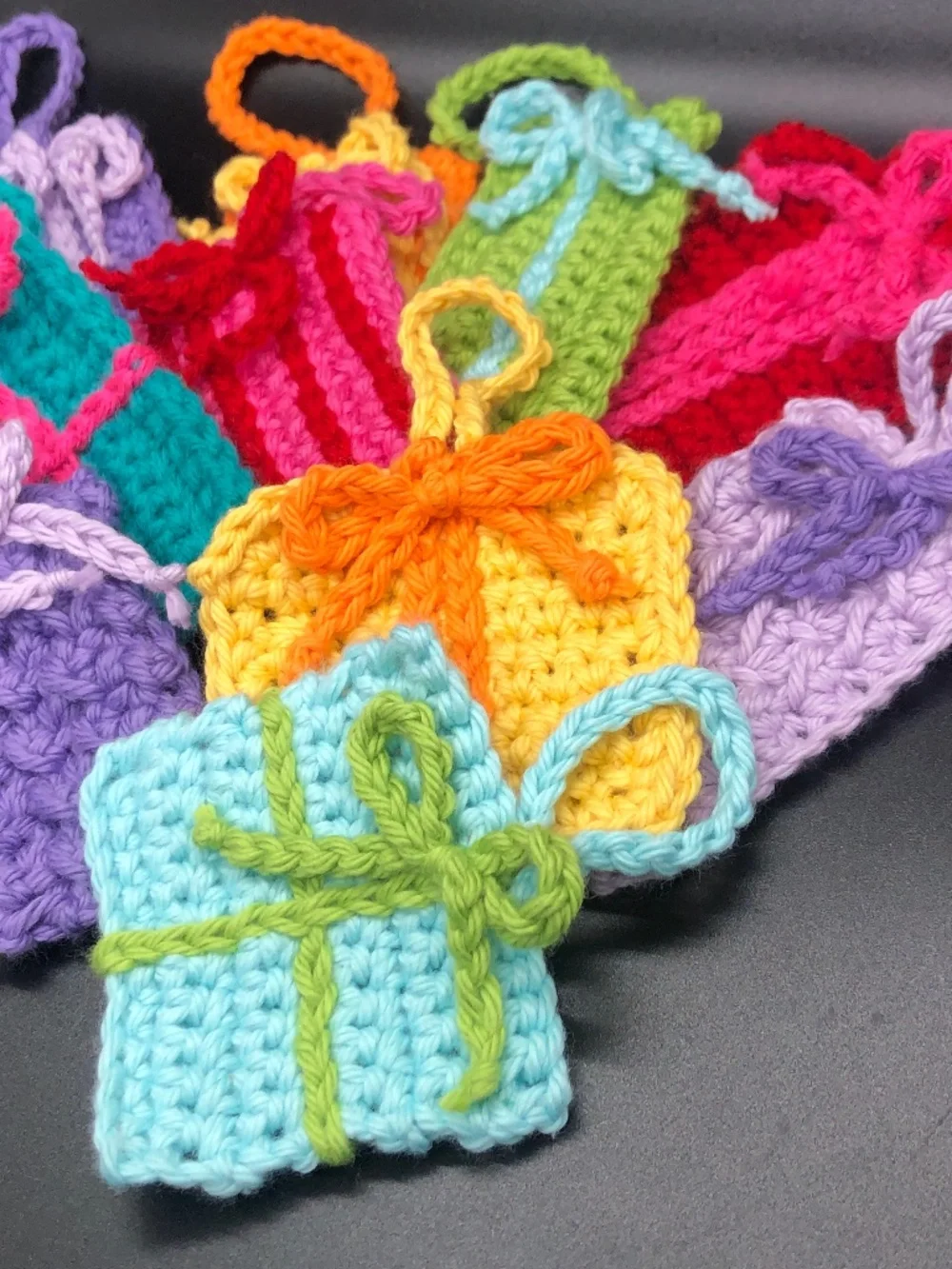 Set of 10 Handmade Present Gift Tags, Christmas Ornaments, Keychain Accessory
